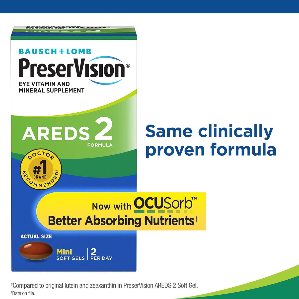 PreserVision AREDS 2 Formula Eye Vitamin & Mineral Supplement, 120 Soft Gels (Pack of 8) - görsel 7