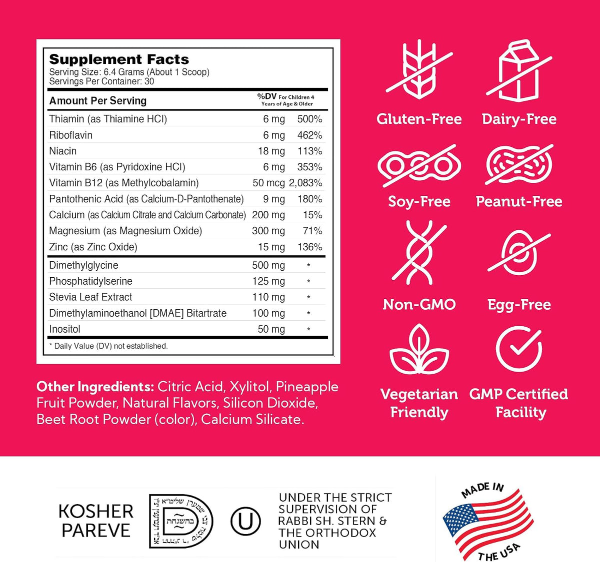 Zahler KidsActive Kids Concentration Formula Powder - All Natural - Fruit Punch - 30 Servings - görsel 5