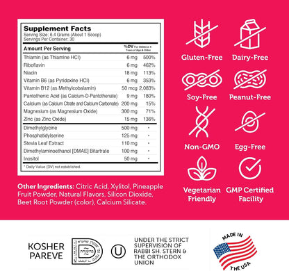 Zahler KidsActive Kids Concentration Formula Powder - All Natural - Fruit Punch - 30 Servings