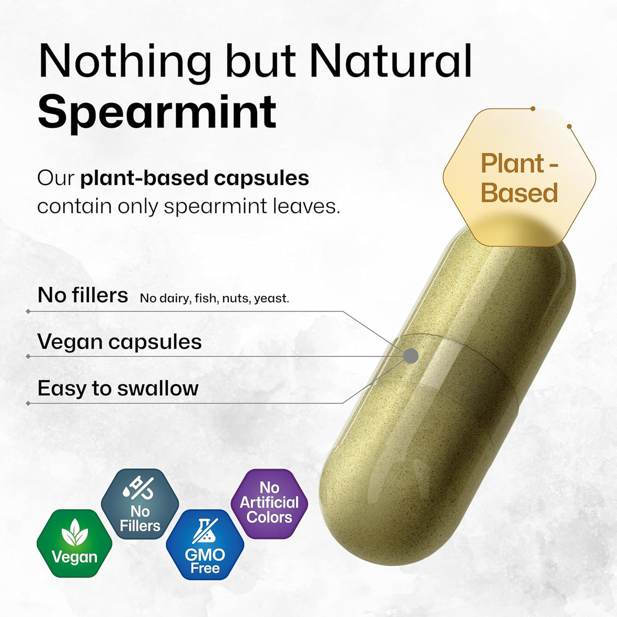 BIO KRAUTER® Spearmint Capsules – Vegan Pure Spearmint Supplement 1000 mg - görsel 3
