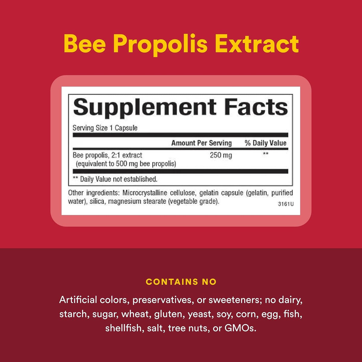 Natural Factors Bee Propolis Extract 500 mg, 90 Capsules - görsel 4