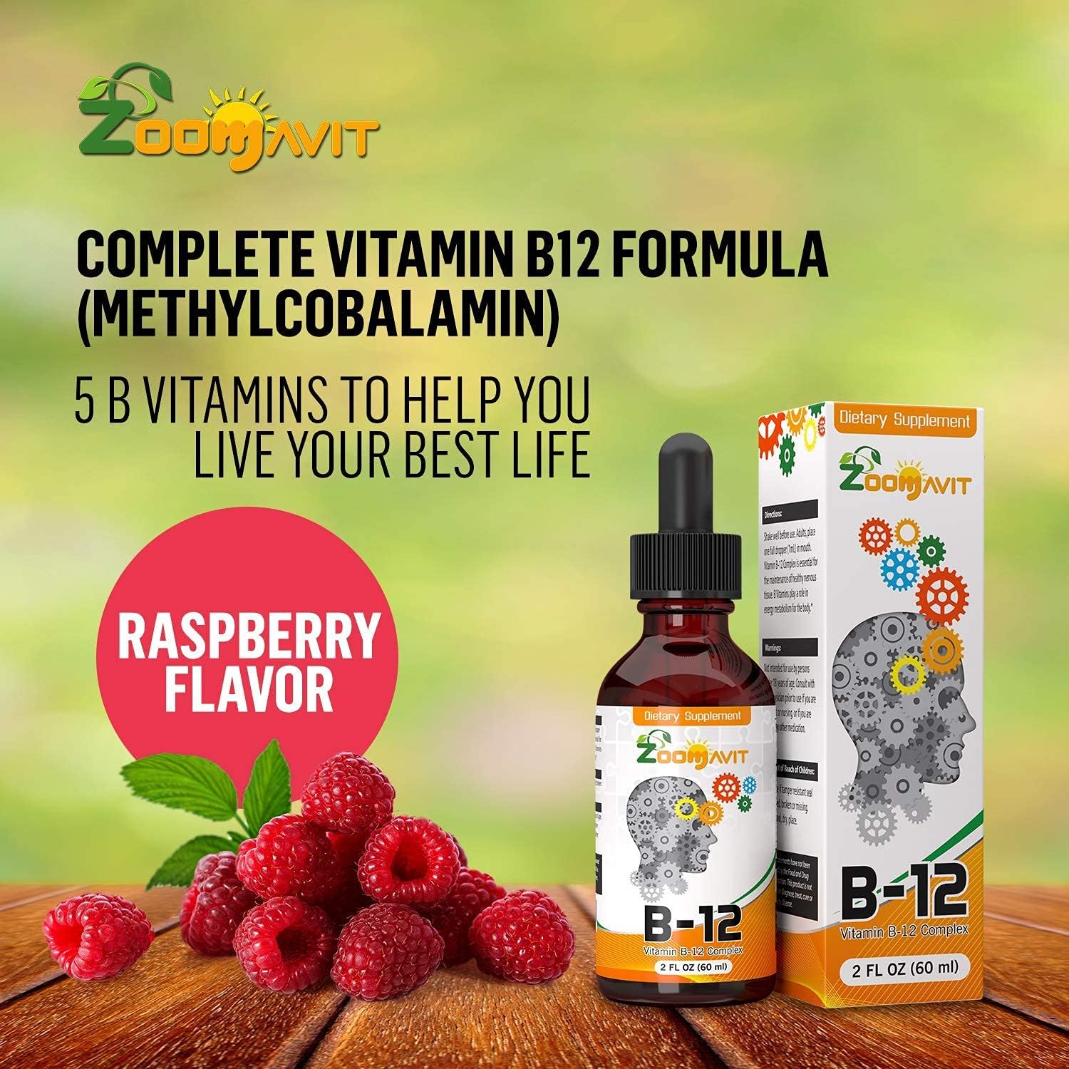 Zoomavit Vitamin B Complex Liquid Drops – 60 ml – Rapid Absorption - görsel 3