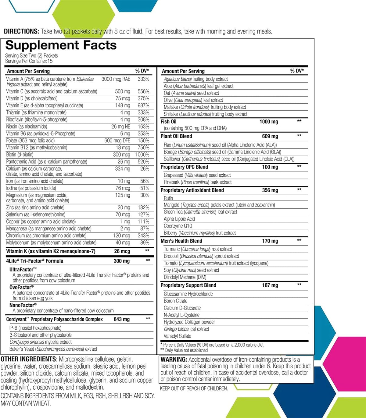 4Life RiteStart Men Multivitamin with CoQ10 and Mushroom Blend, 30 Sachets - görsel 2