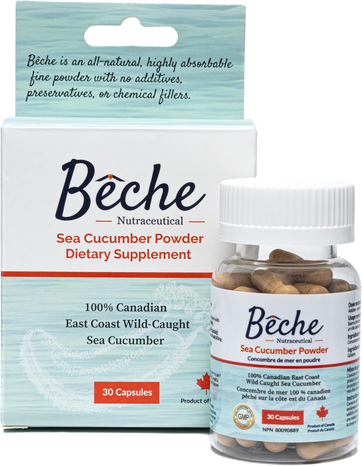 100% Sea Cucumber Powder Capsules, 30 Capsules - görsel 1