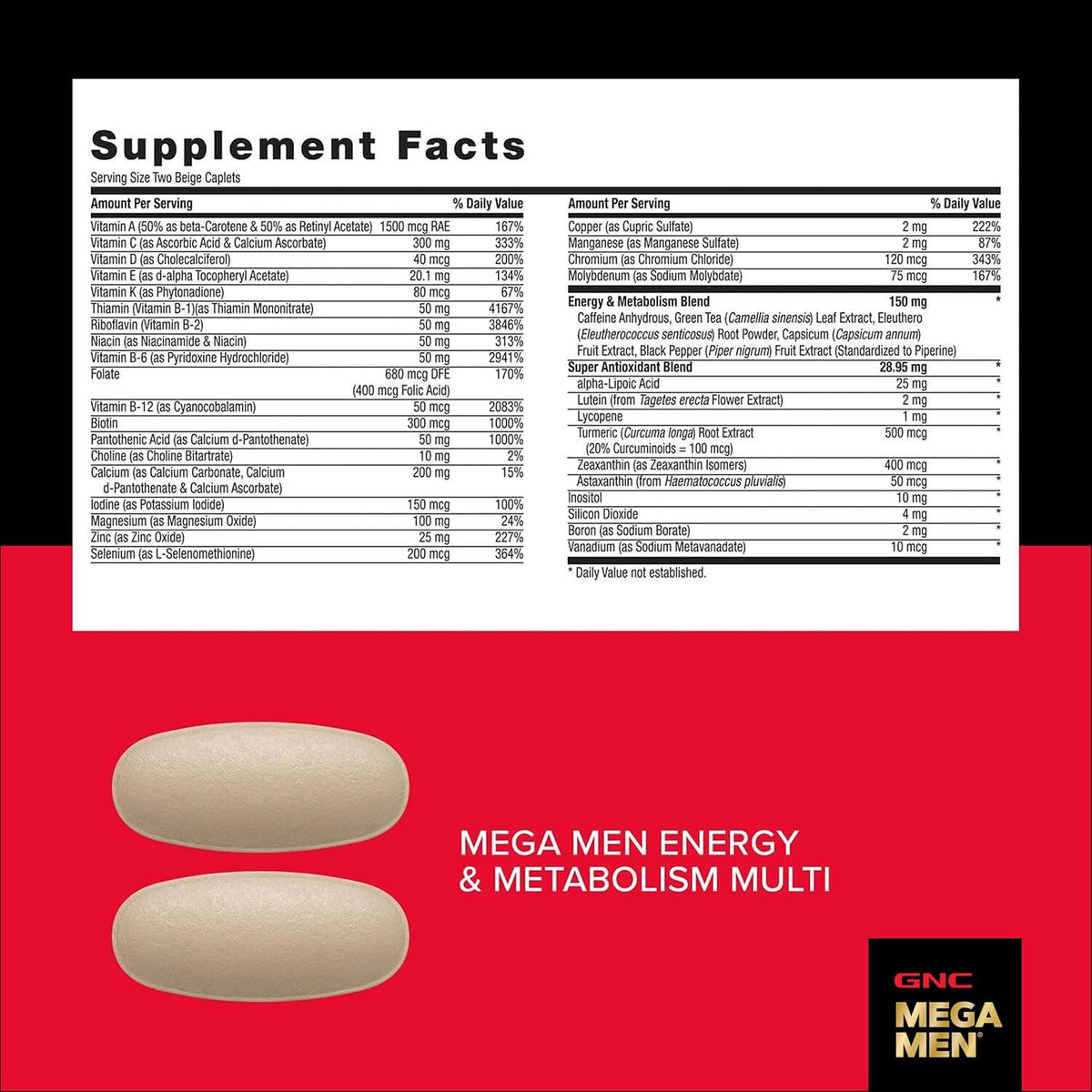 GNC Mega Men Energy and Metabolism Vitapak Programme - 30 Daily Packs - görsel 9