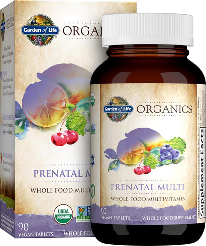 Garden of Life Organics Prenatal Multivitamin with Folate, B6, B12, D3 & Iron – Image 1