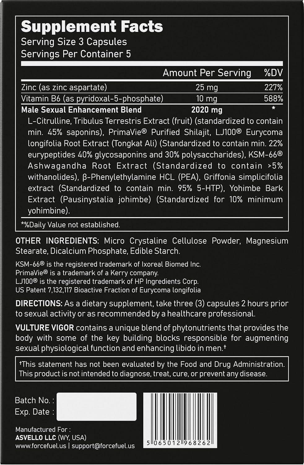 Vulture Vigour – Male Performance Enhancement Supplement - görsel 8