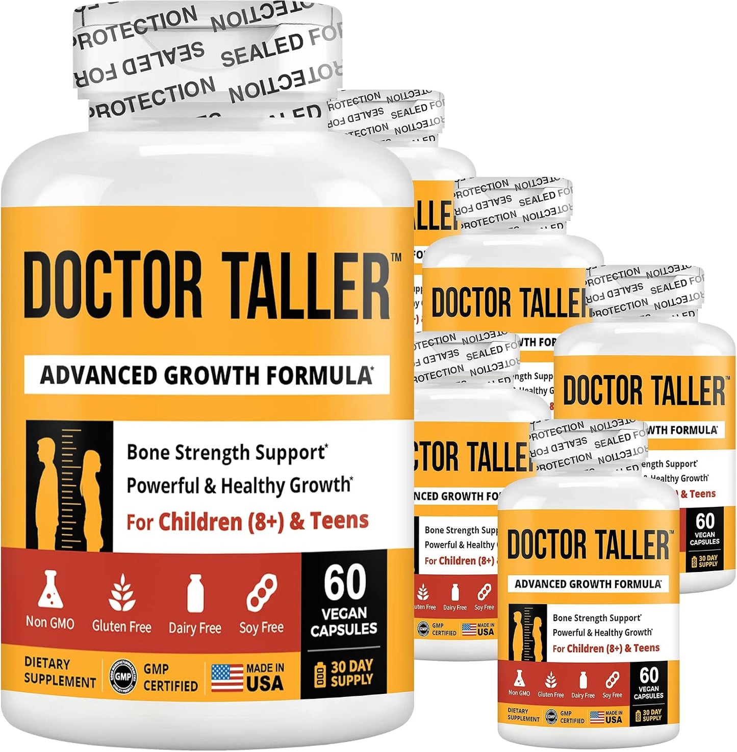 NuBest Doctor Taller - Height Growth Formula with Calcium, Vitamin D3, K2, Amino Acids & Herbs for Children (8+) - 6 Month Supply - görsel 1
