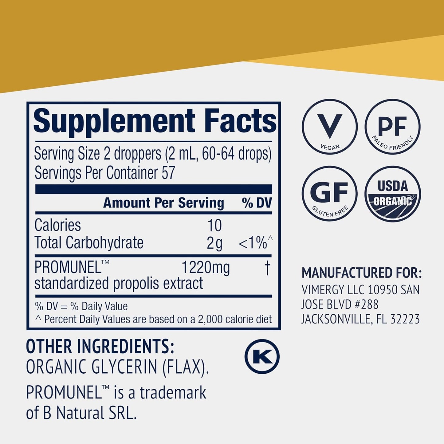 Vimergy PropolisPure® – USDA Organic Propolis Liquid Extract for Immune and Respiratory Support - görsel 4