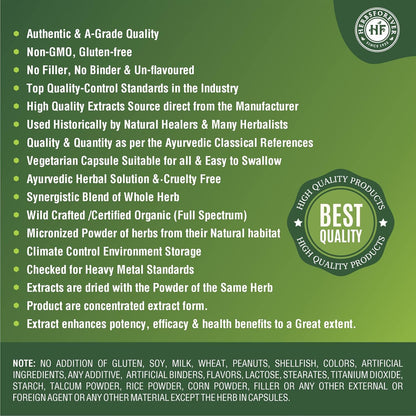 Herbsforever Heart Health – Cardiovascular Support with Ayurvedic Herbs | 90 Veg Capsules | 800mg