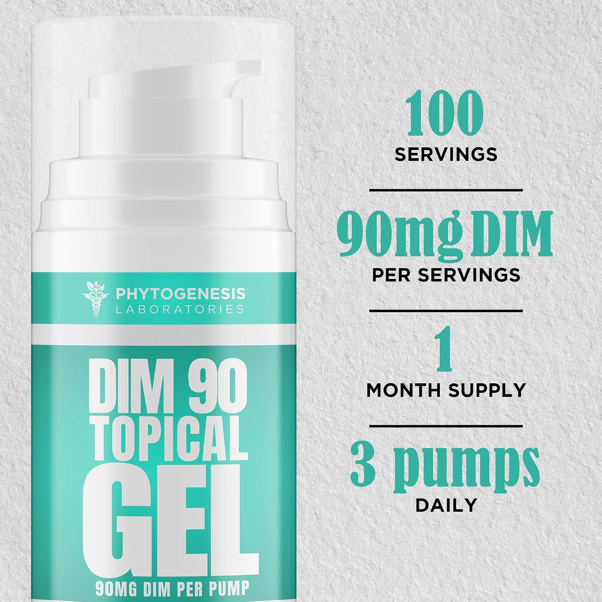 Phytogenesis DIM 90 Topical Gel – 90mg Diindolylmethane Hormone Support - görsel 3