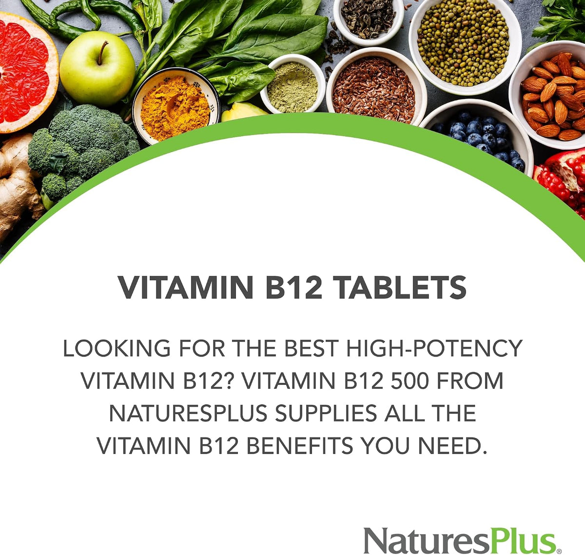 NaturesPlus Vitamin B12 500 mcg – 90 Tablets - görsel 5