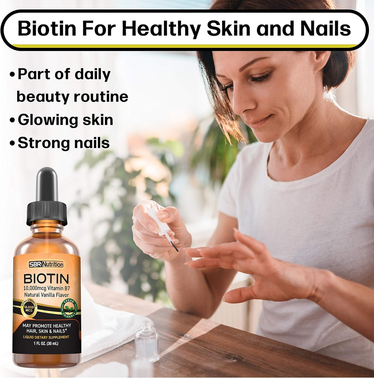 MAX Absorption Biotin Liquid Drops, 10,000mcg – 60 Servings - görsel 6
