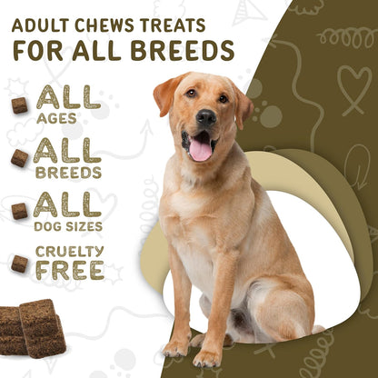 Waggedy Daily Essentials Adult Soft Chews – Dog Multivitamin & Immune Support (120 Chews)