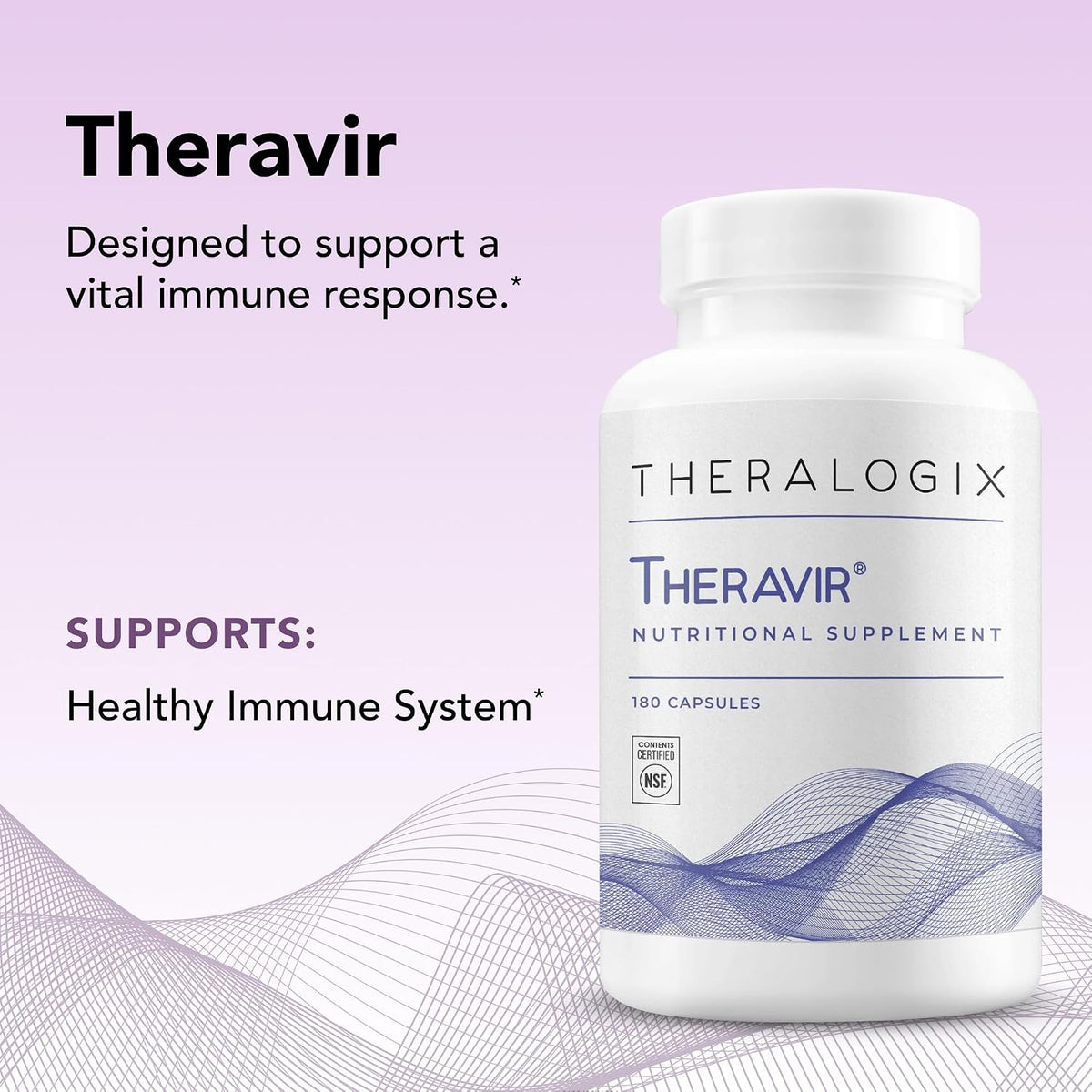 Theralogix Theravir Immune Support Supplement – 90-Day Supply – NSF Certified – 180 Capsules - görsel 5