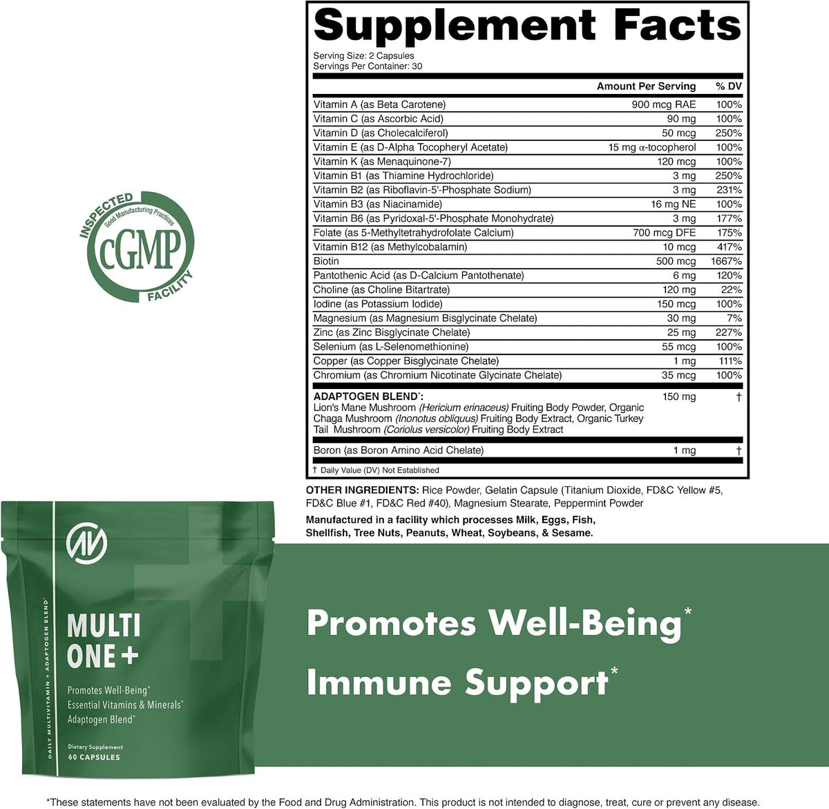 MultiOne Daily Multivitamin for Men and Women - Essential Nutrients and Minerals for Optimum Health (60 Capsules) - görsel 4