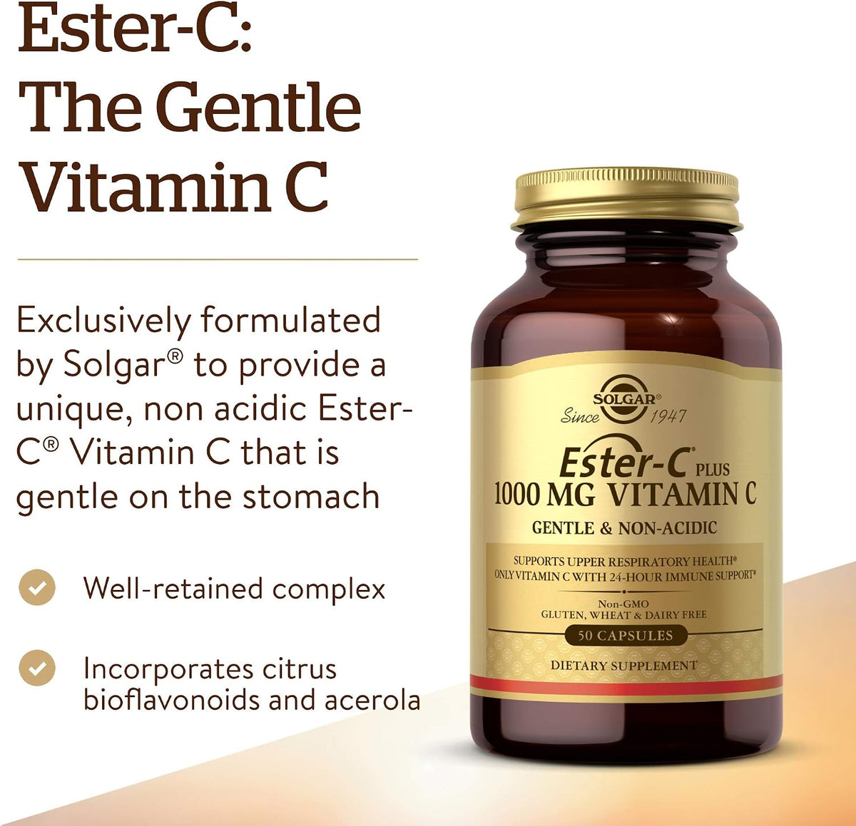 Solgar Ester-C Plus 1000 mg Vitamin C - 50 Capsules - görsel 3