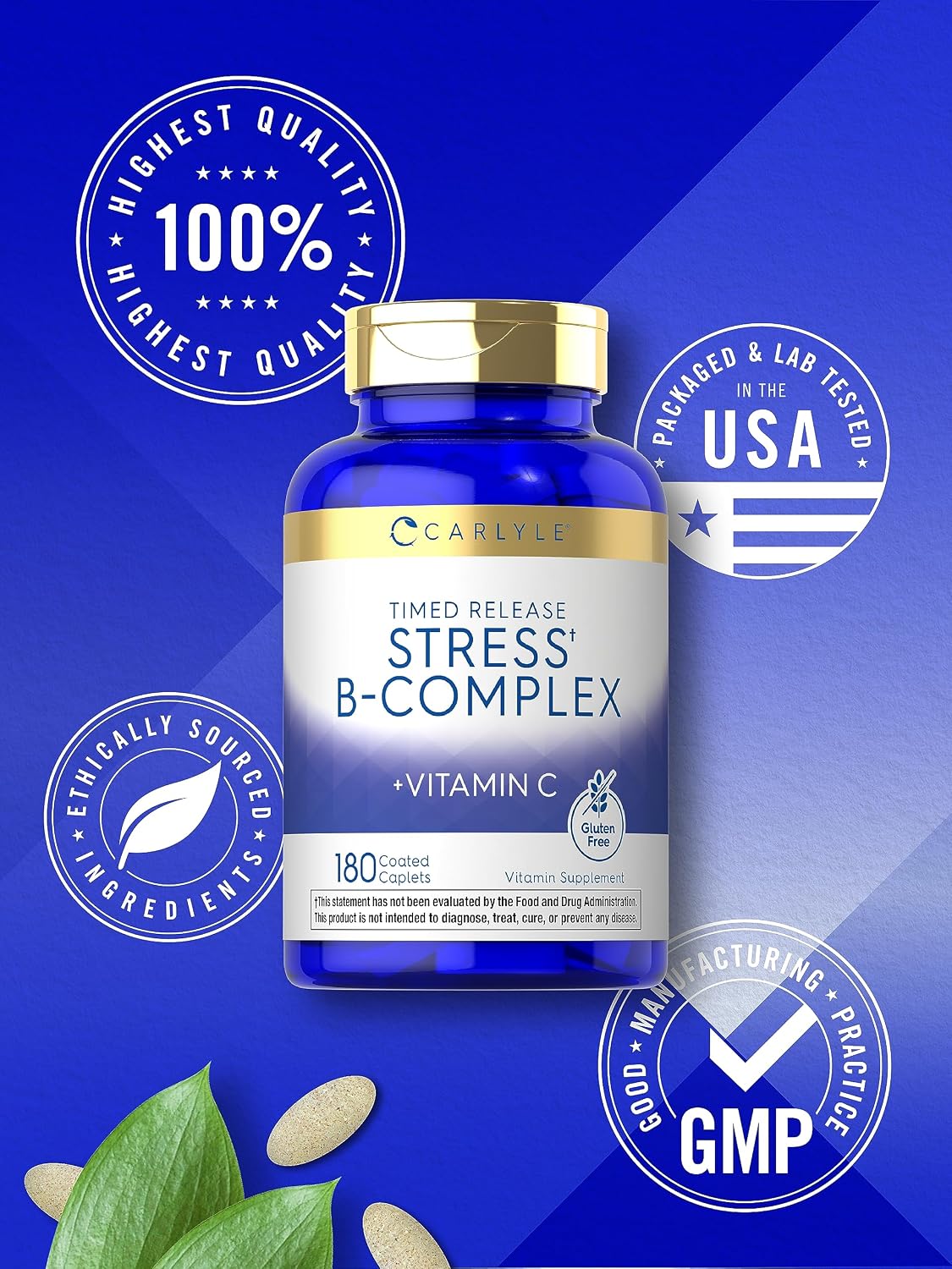 Carlyle Stress B Complex with Vitamin C, 180 Tablets - görsel 6