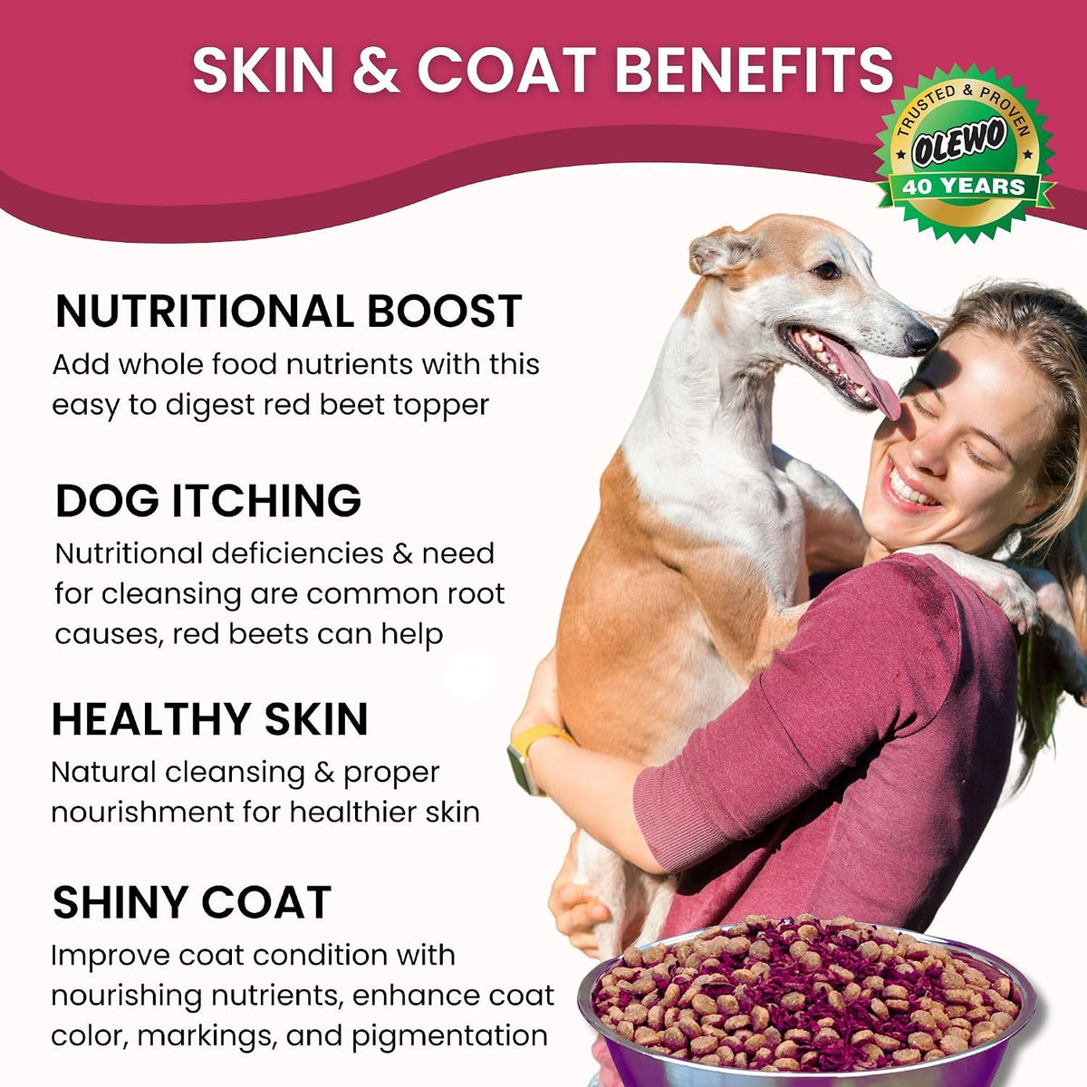 Olewo Red Beets for Dogs Granules – 623 g - görsel 4