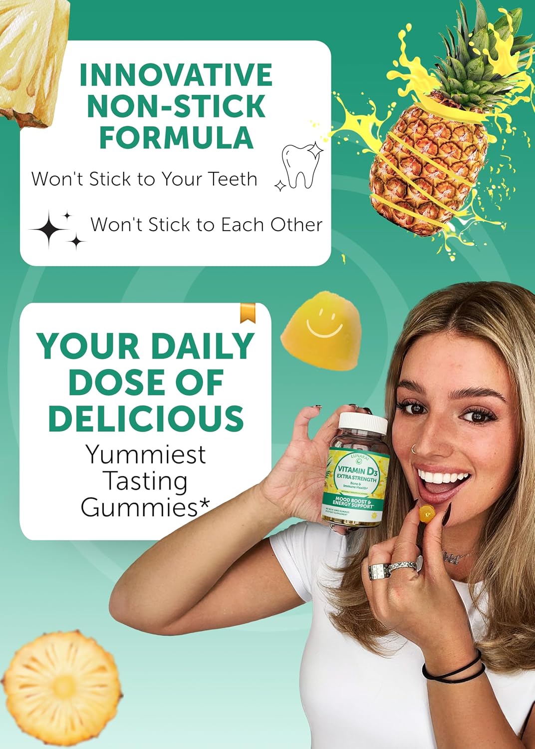 Lunakai 17-in-1 Prenatal Vitamins & Vitamin D3 Gummies Bundle - görsel 4