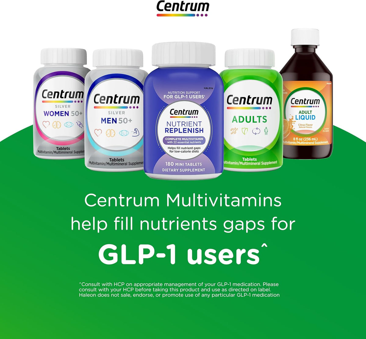 Centrum Multivitamin for Women, Multivitamin/Multimineral Supplement with Iron, Vitamin D3, B Vitamins and Antioxidant Vitamins C and E, Gluten-free, Non-GM Ingredients - 65 Tablets - görsel 7