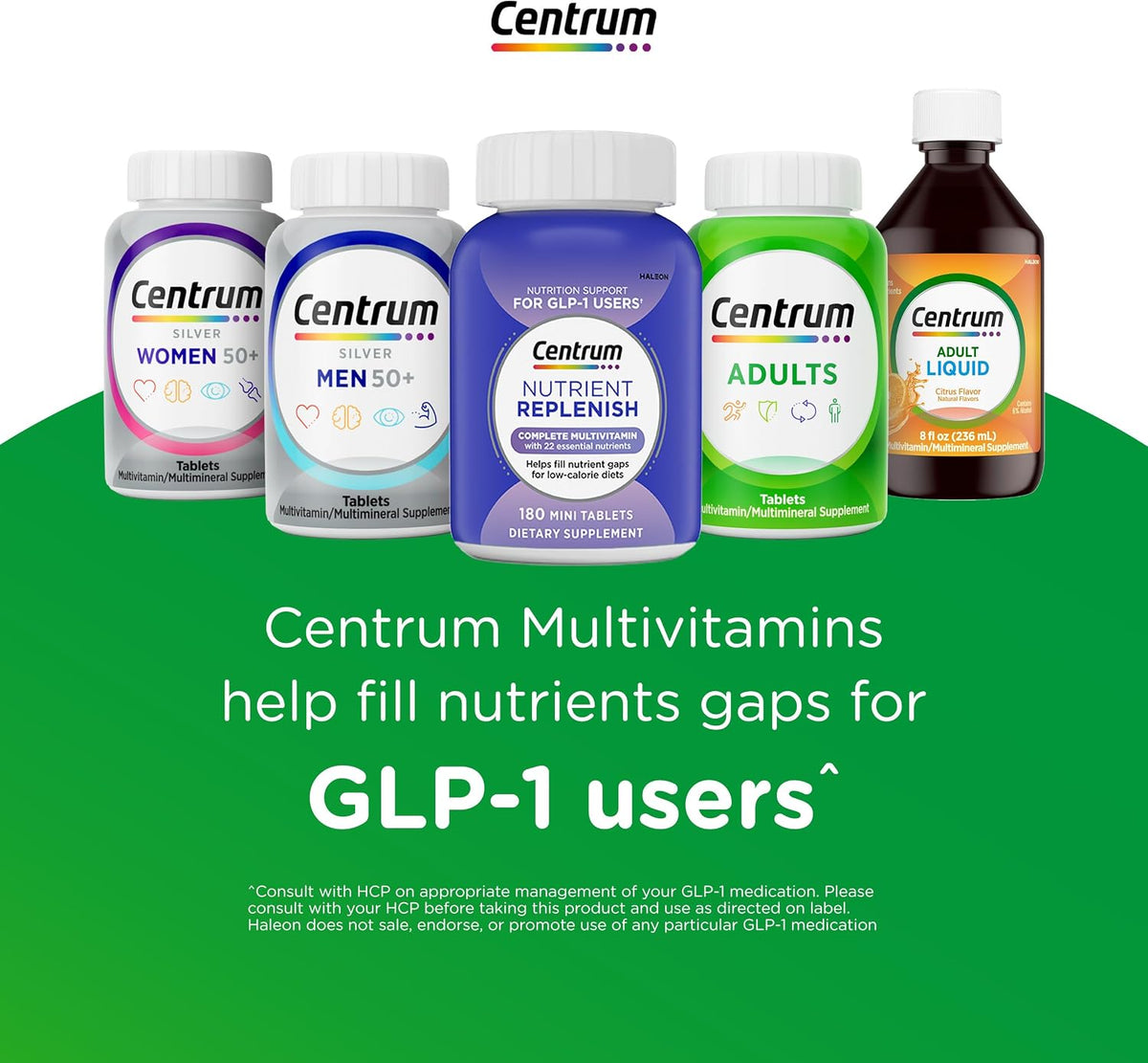 Centrum Multivitamin for Women, Multivitamin/Multimineral Supplement with Iron, Vitamin D3, B Vitamins, Antioxidant Vitamins C and E, Gluten-free, Non-GMO - 200 Tablets - görsel 7