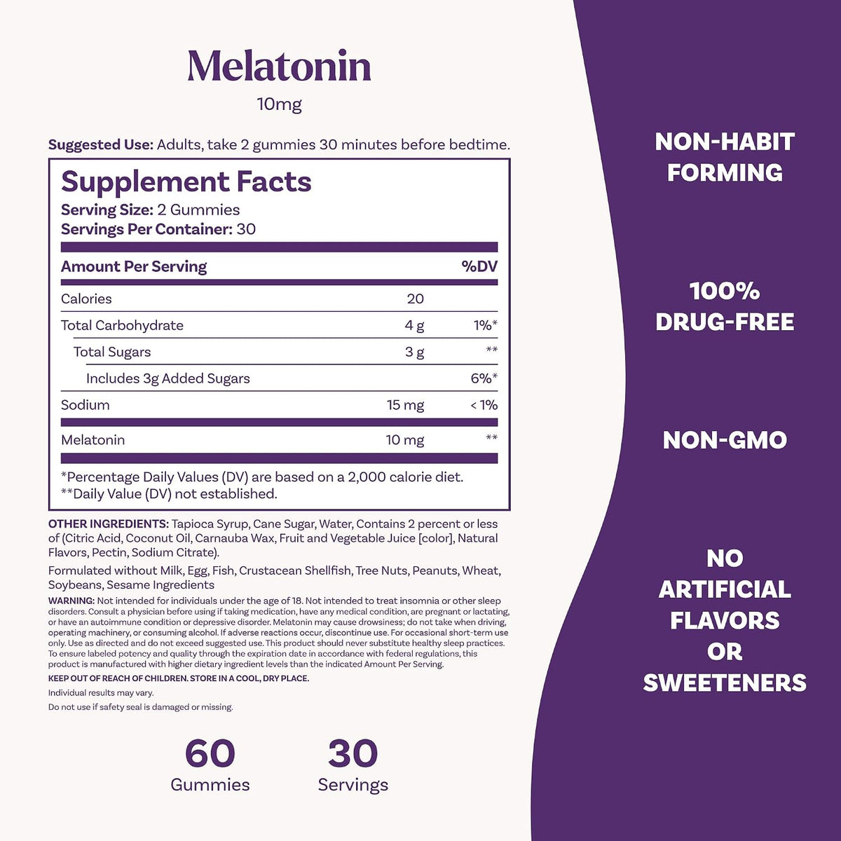Natrol Melatonin Gummies – 10 mg, 60 Strawberry-Flavoured Gummies for Adult Sleep Support - görsel 5