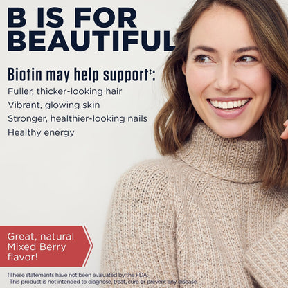 KAL Ultra Biotin 10000mcg - Biotin Hair Supplement for Women and Men - High Potency Vitamin B7 - Healthy Hair, Skin and Nails, Cellular Energy Support - Natural Berry Flavour - 60 Micro Tablets