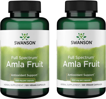 Swanson Full Spectrum Amla Fruit (Indian Gooseberry) 500 mg, 120 Capsules