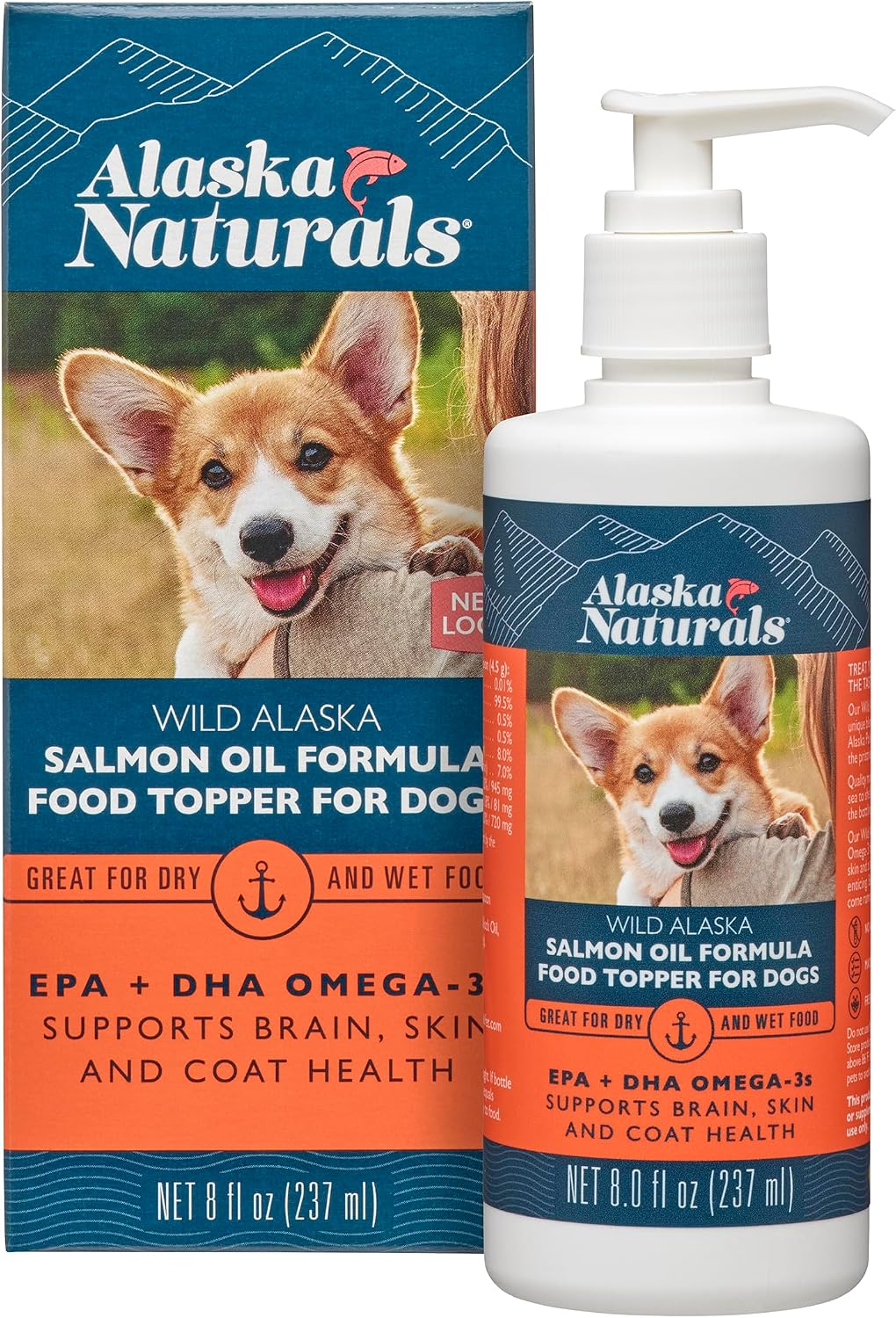 Alaska Naturals – Wild Alaska Salmon Oil Formula Dog Food Topper – EPA and DHA Omega-3 - Supplement for Healthy Skin, Shiny Coat – Made in the USA – 8 oz. Pump Bottle - görsel 6