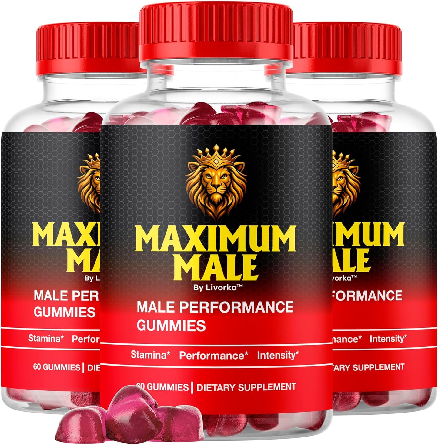 (3 Pack) Maximum Male Gummies, MaximumMale Gummies Supplement Support - All Natural Premium Formula, 180 Gummies - görsel 1