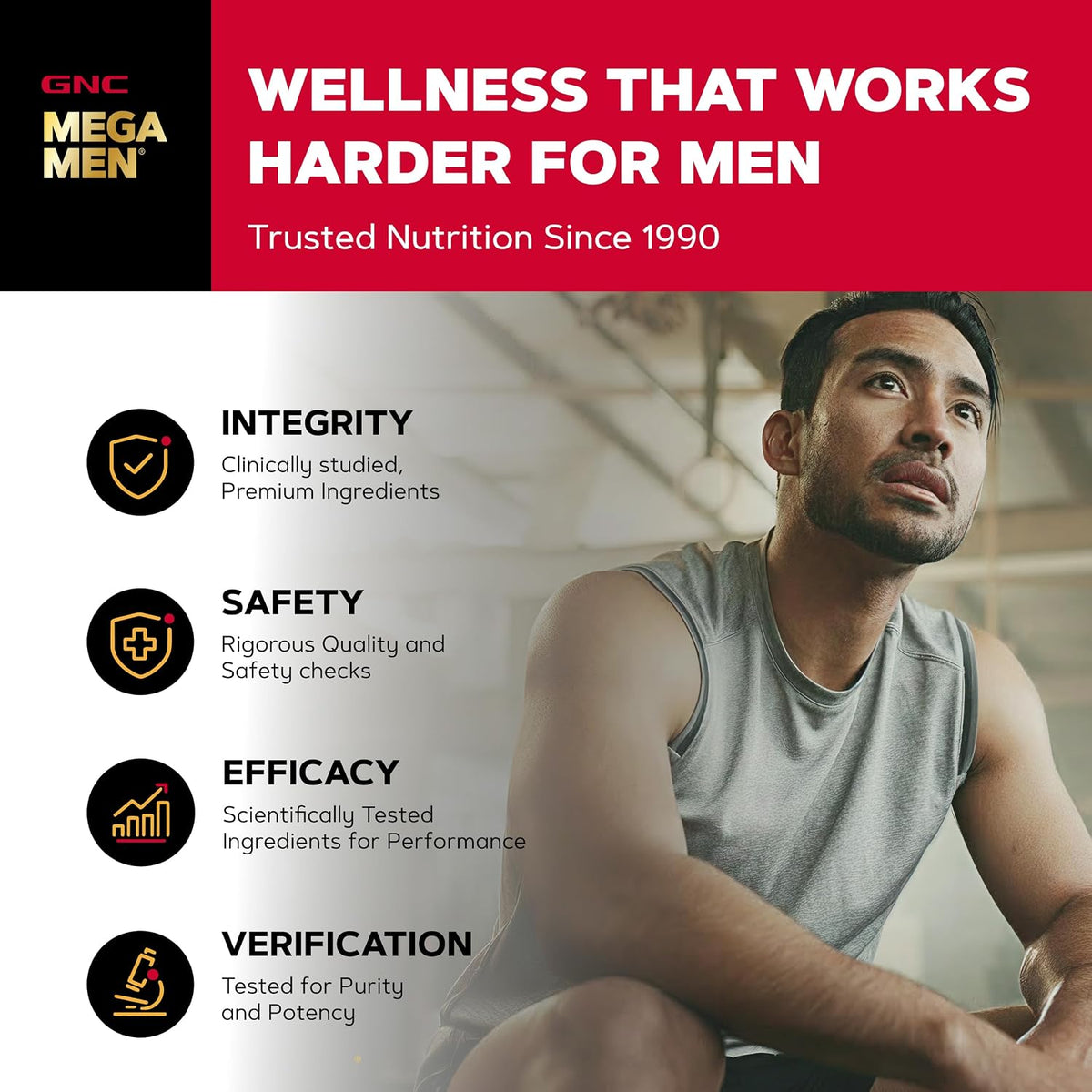 GNC Mega Men Sport Multivitamin for Men - 90 Tablets - görsel 7