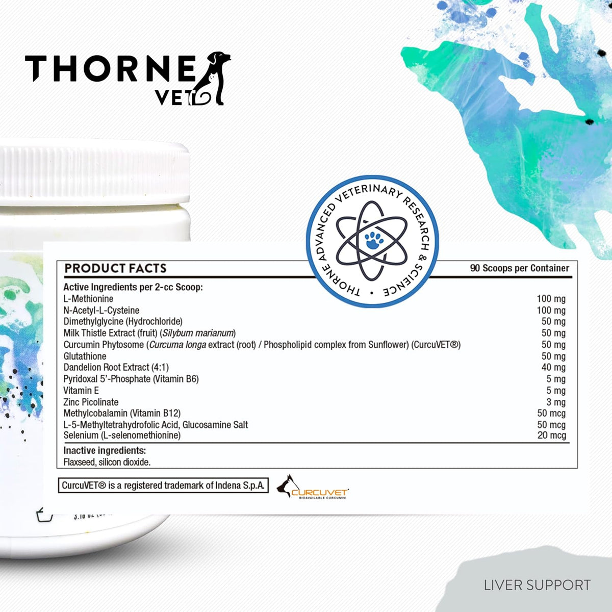 ThorneVET Liver Support Powder – Liver Support for Small Animals: Dogs & Cats, 90 Scoops - görsel 5
