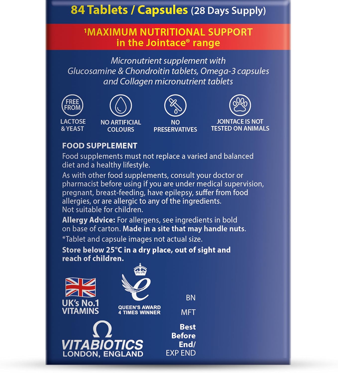 Vitabiotics Jointace Max Tablets - 84 Tablets - görsel 6