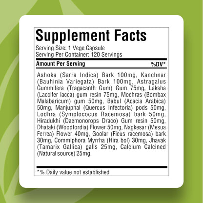 Herbsforever Uterous Care – Herbal Uterine Support Formula, 120 Vegetable Capsules, 800 mg Concentrated Extract