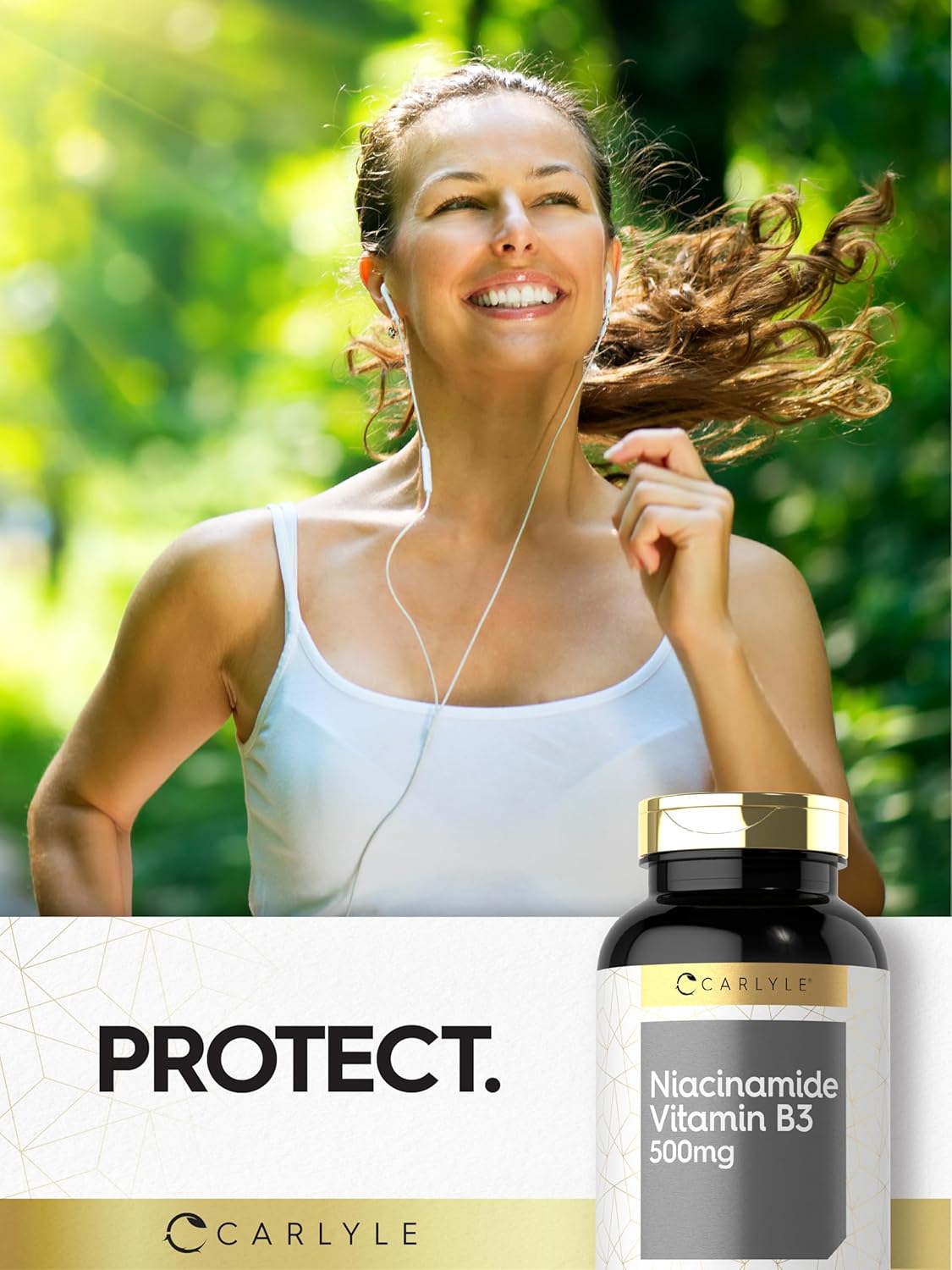 Carlyle Niacinamide 500 mg – 300 Capsules | Vitamin B3 Supplement - görsel 6