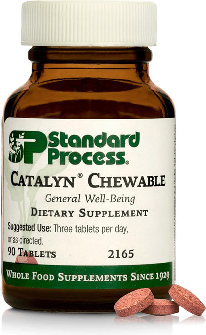 Standard Process Catalyn Chewable - Whole Food Multivitamin with Vitamins A, D, B6 - 90 Chewable Tablets