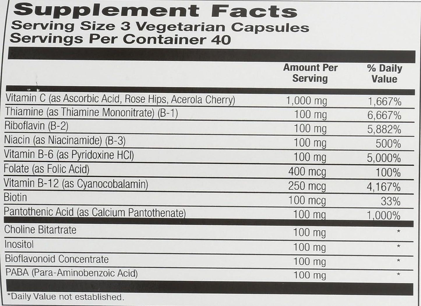 Solaray TwoStage Mega-B-Stress B-Complex, 120 Capsules - görsel 3