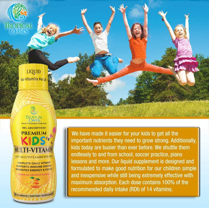 Tropical Oasis Premium Liquid Multivitamin for Kids - 473 ml (32 Servings)
