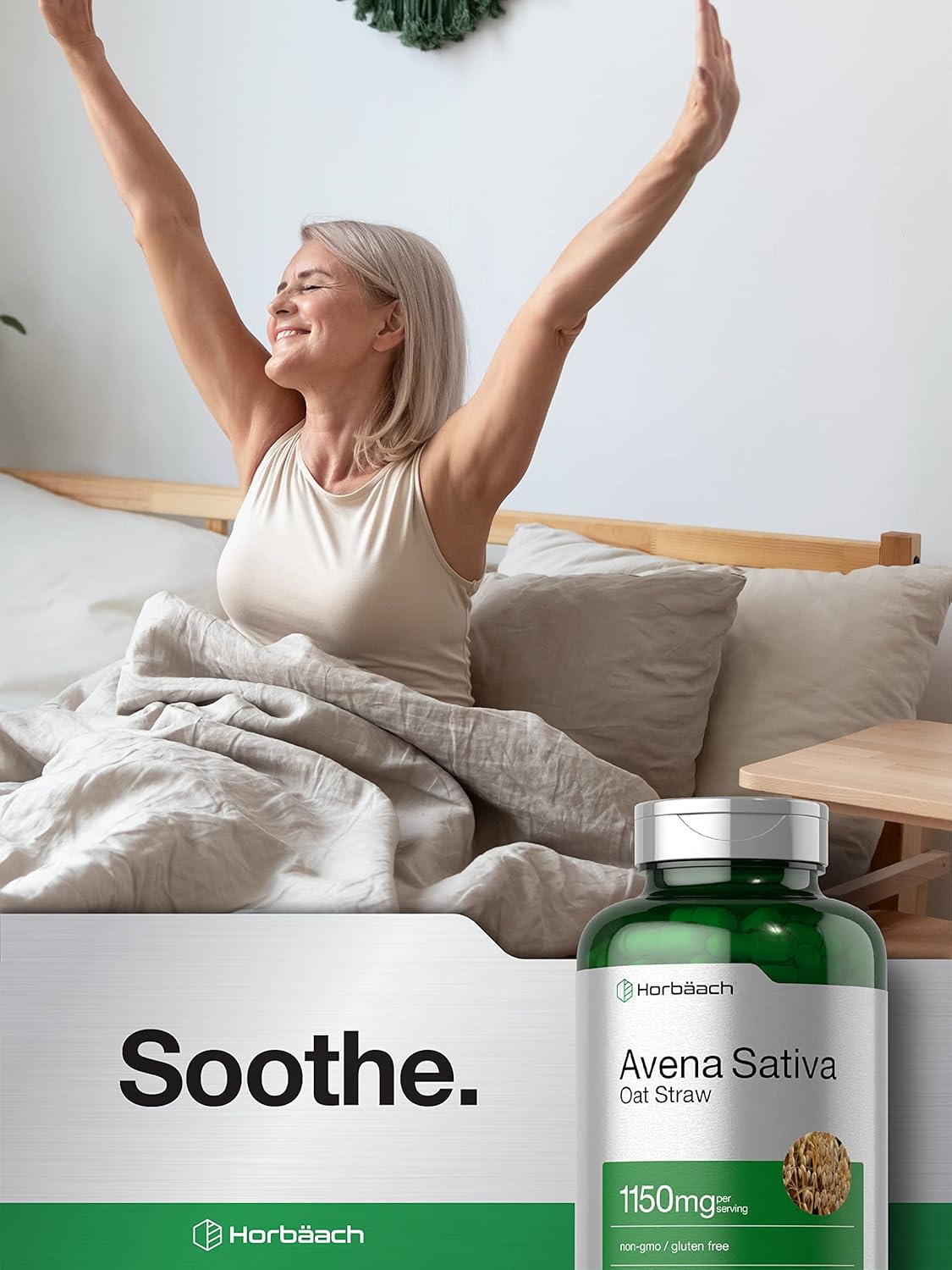Horbäach Avena Sativa Extract | 200 Capsules | Oat Straw Extract | Non-GMO, Gluten-Free - görsel 6