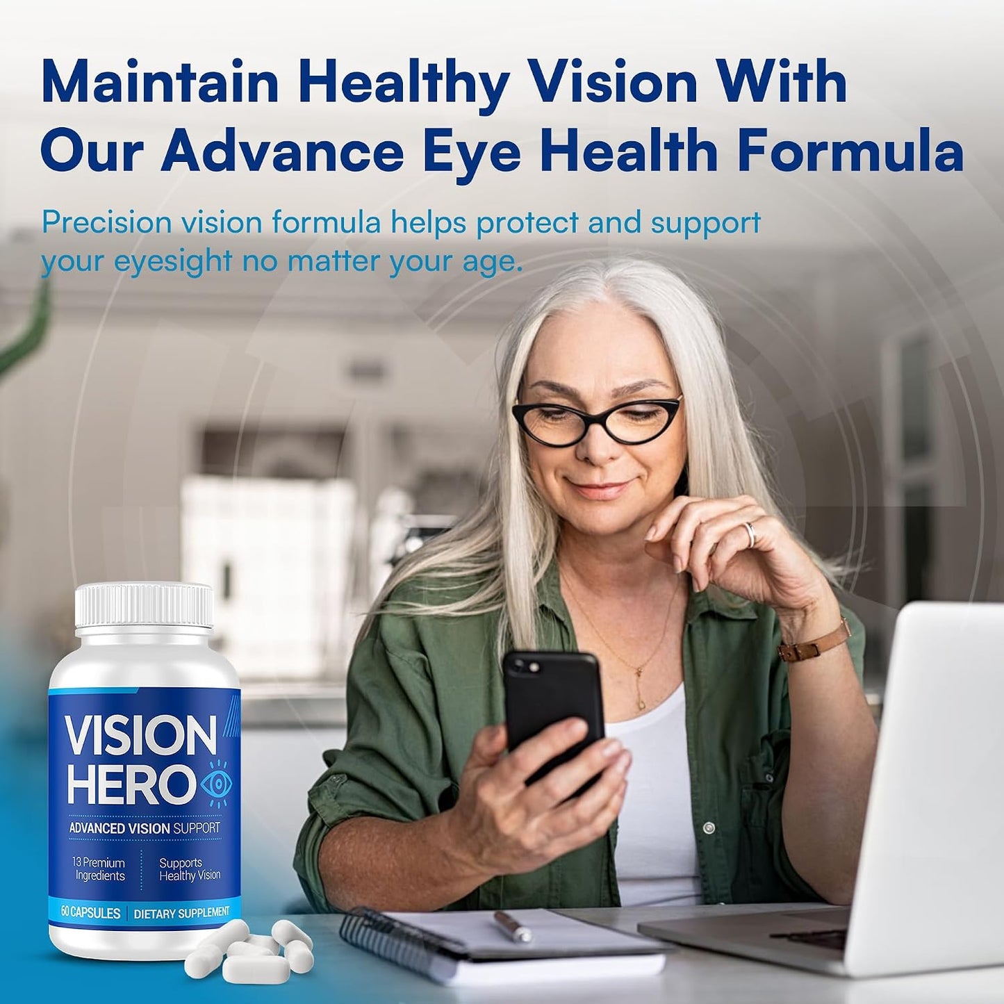 Vision Hero Advanced Vision Support - 60 Capsules (Pack of 2) - görsel 2