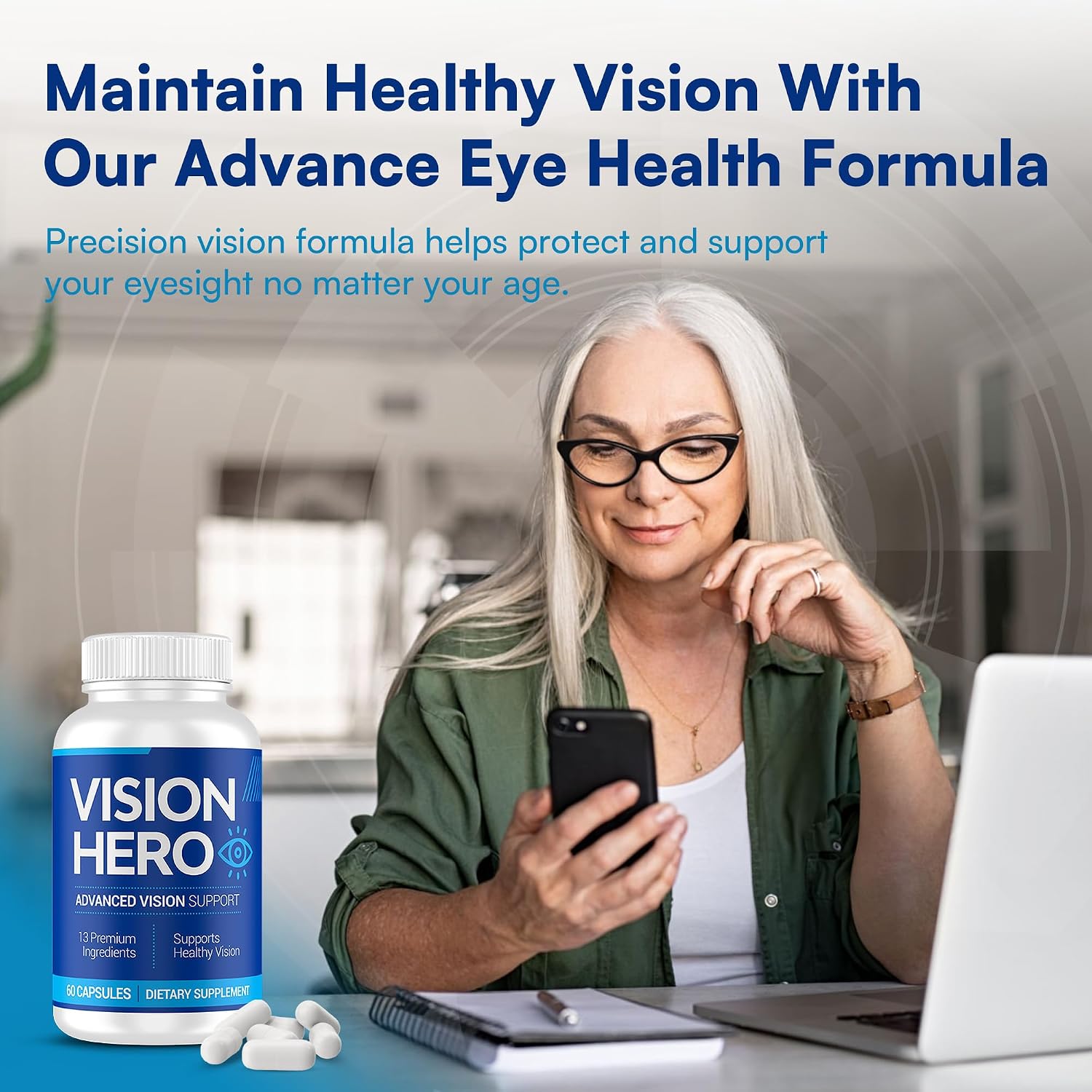 Vision Hero Advanced Vision Support - 60 Capsules (Pack of 2) - görsel 2