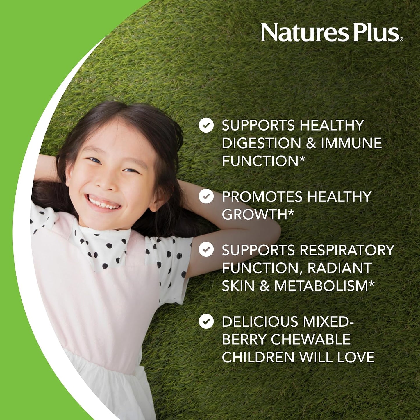 NaturesPlus Animal Parade Probiotic, Mixed Berry - 30 Chewables - Children's Gut Health Support - görsel 3