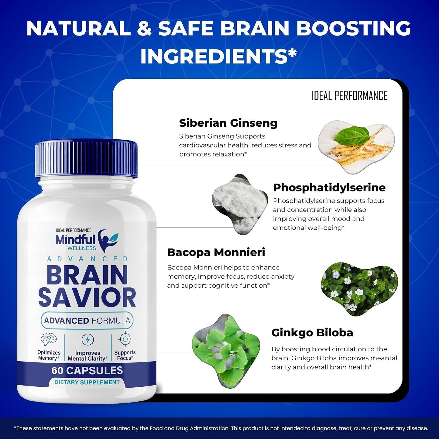 Brain Saviour Brain Supplements for Memory and Focus (3 Pack) - görsel 6