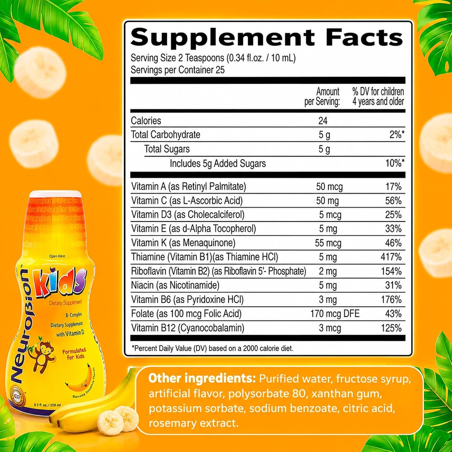 Neurobion Kids B Complex Liquid - Effective Multivitamin for Children - 250 ml - görsel 2