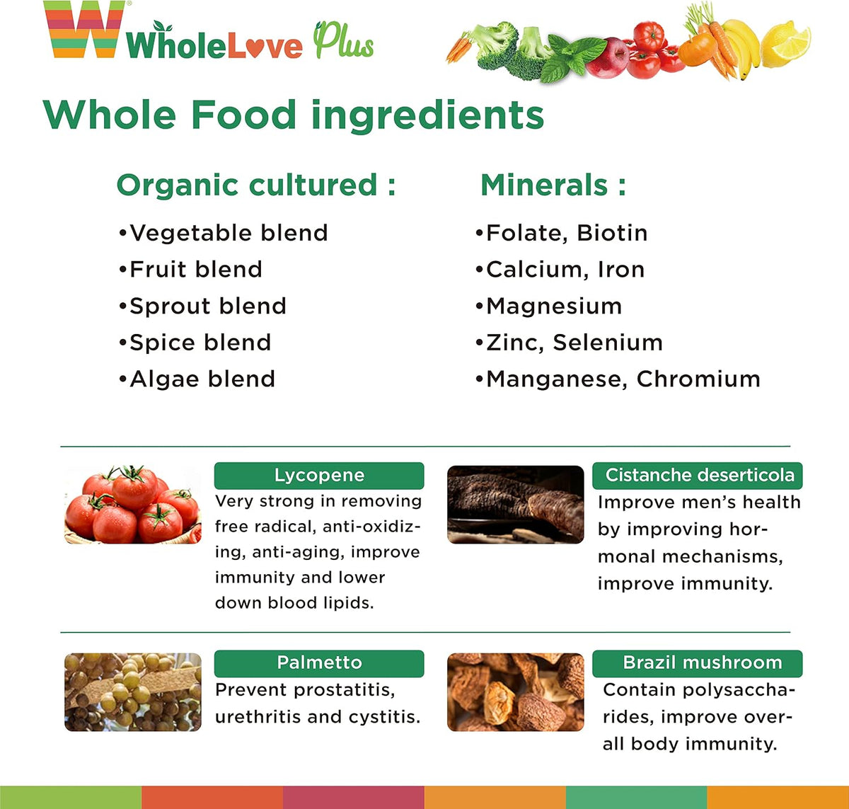NOTO WholeLove Plus Women's Organic Whole Food Multivitamin, 60 Tablets - görsel 3