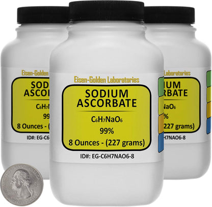 Sodium Ascorbate [C6H7NaO6] 99% USP Food Grade Powder 113 g in a Bottle