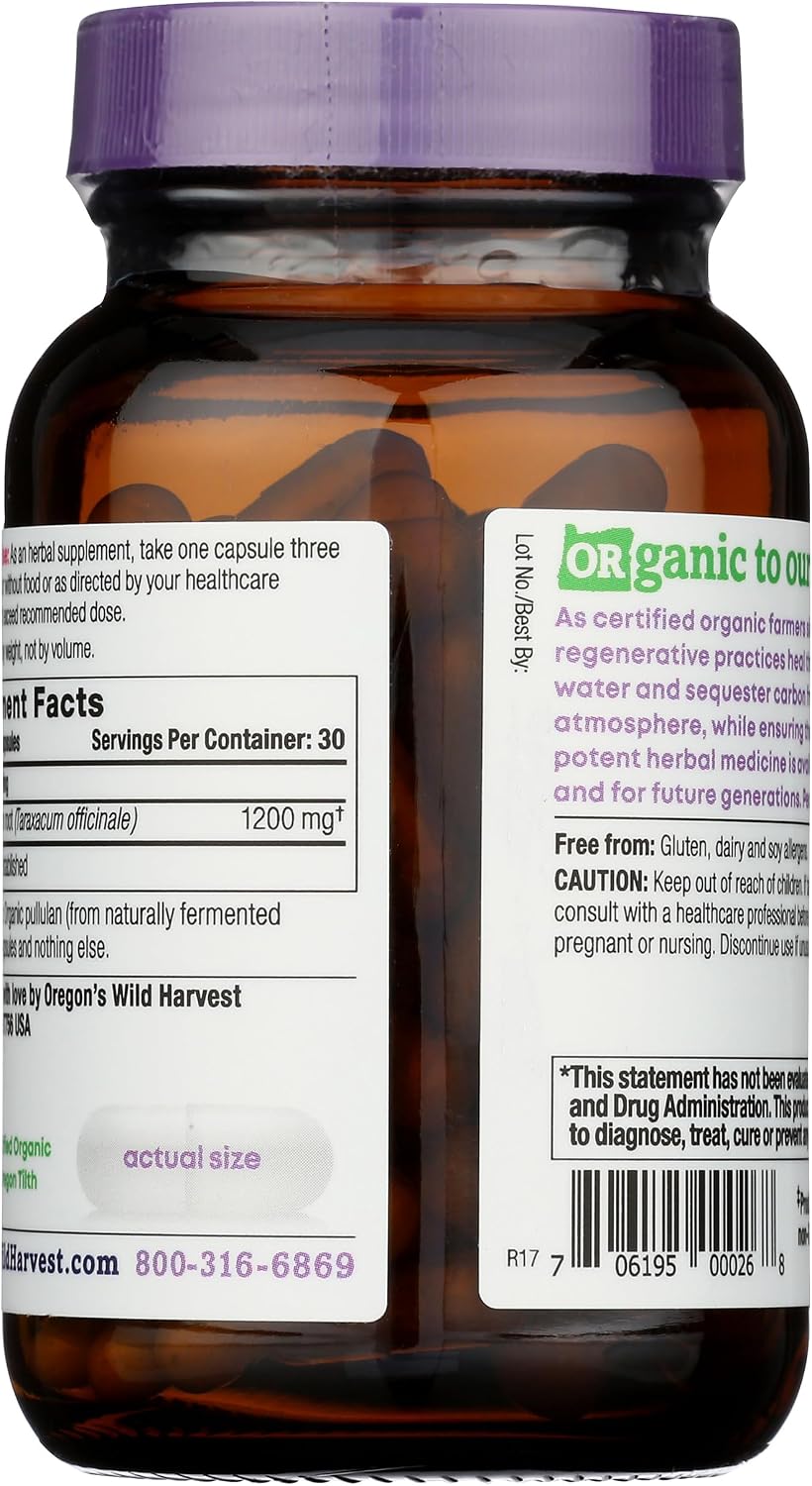 Oregon's Wild Harvest Organic Dandelion Root Supplement - görsel 2