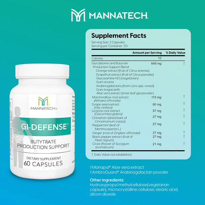 Mannatech GI-Defence Butyrate Supplement – 60 Capsules