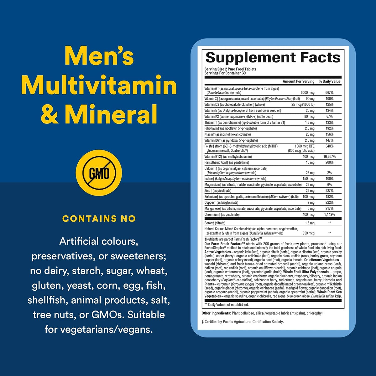 Natural Factors Men's Multivitamin & Mineral - 60 Tablets - görsel 5